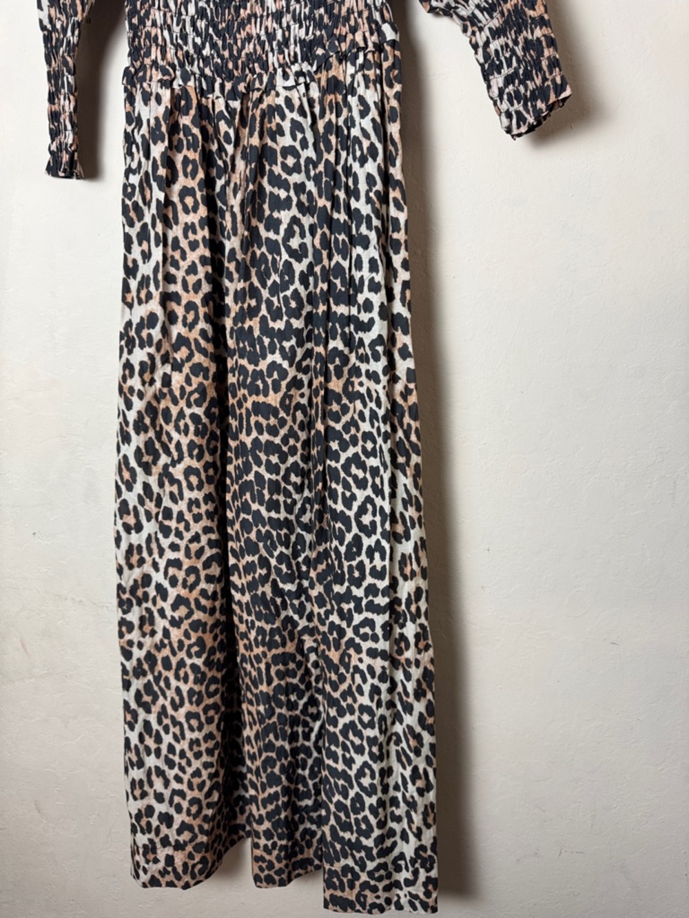 Ganni Cotton Silk Leopard Dress Size 36/ Small - Picture 6 of 10